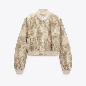 Zara printed bomber